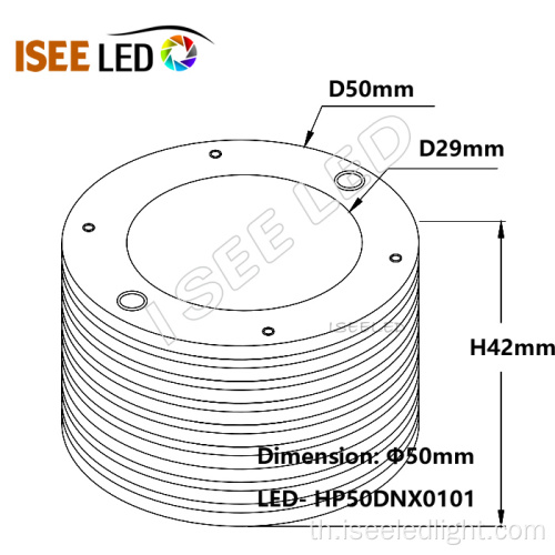 สตูดิโอ DMX 3W ไฟ LED พิกเซลขนาดใหญ่